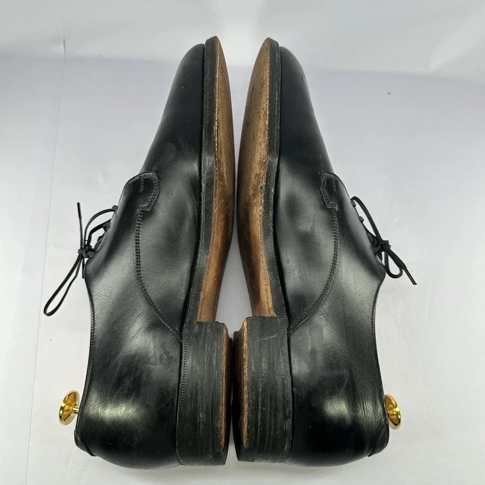 Hanlon's Gold Label Men's Black Leather Oxford Dress Shoes‎ Leather Sole 11D